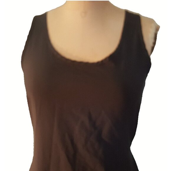 Tea n Rose maxi long gray cut out strappy back straight tank tunic maxi dress S - Picture 10 of 11